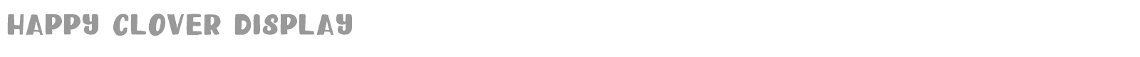 Happy Clover Display font preview